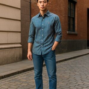 Men’s Long Sleeve Dress Shirt American Eagle Outfitters